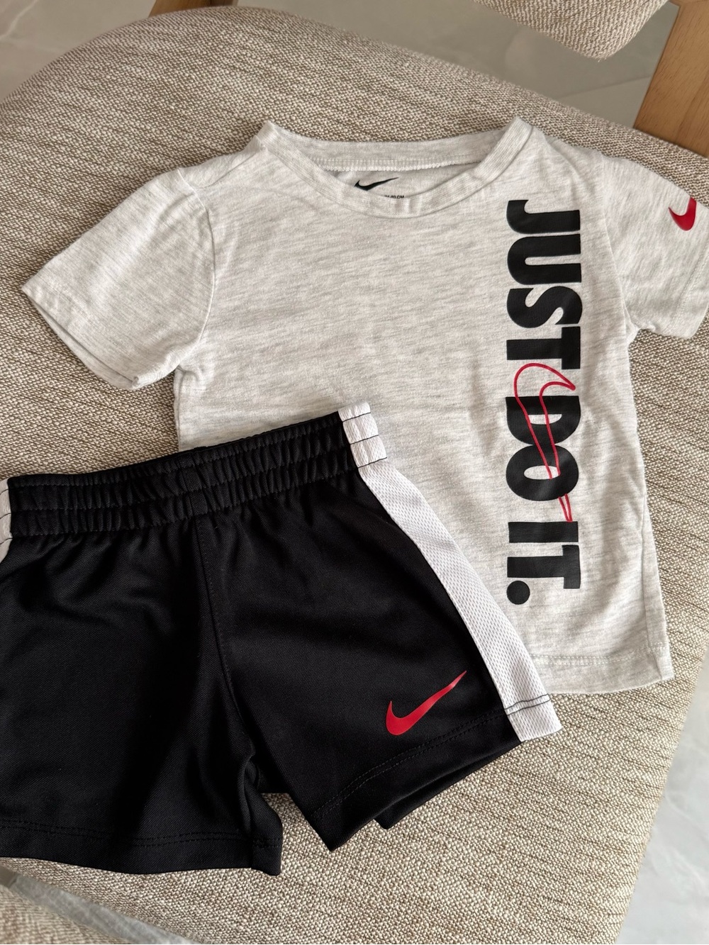 Nike Black Athletic Shorts Shirt Set